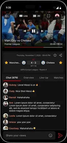 Live Scores Screen